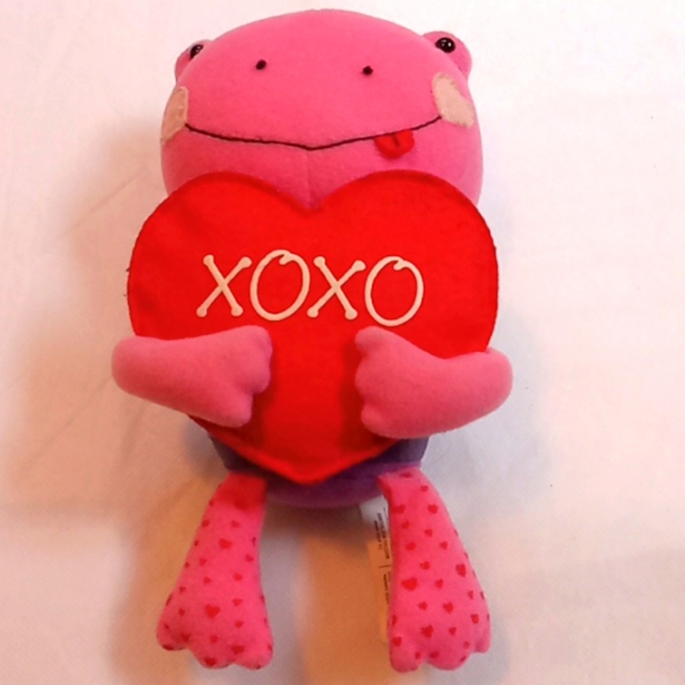 NEW - DOG TOY - PINK LOVE FROG